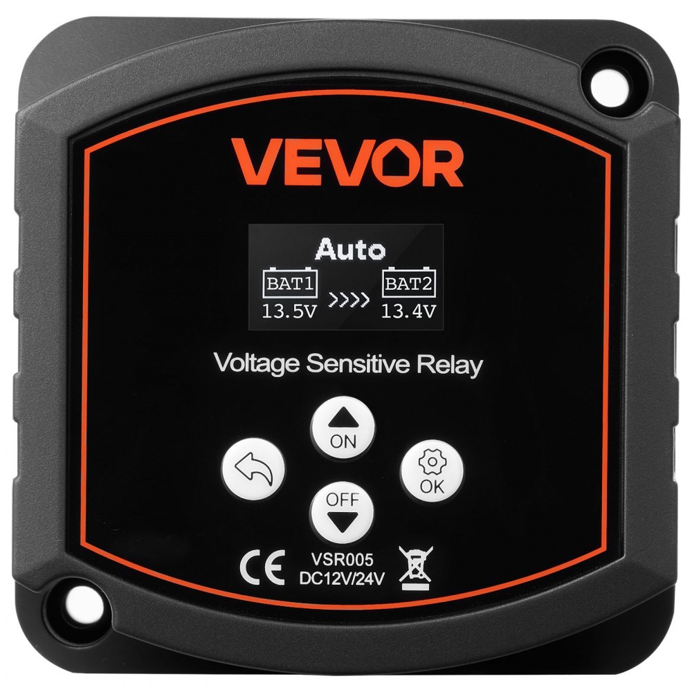 Isolator Relay 12V 300A Dual Battery Isolator with LCD Screen Smart Battery Isolator Switch for Lithium & Lead Acid Batteries for Car Truck RV UTV ATV Boat