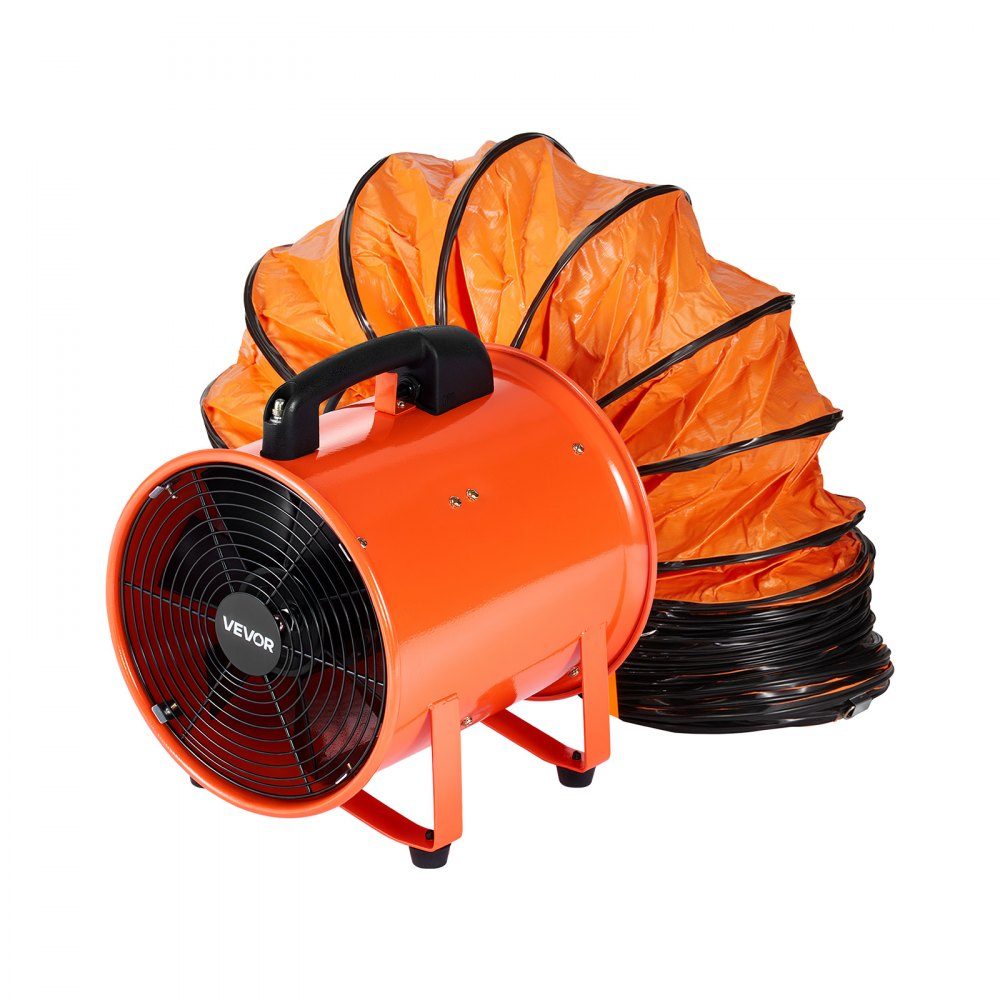 Construction fan 221 W AC motor construction fan 2830 rpm construction fan blower 1720 CFM (2922 m3/h) axial fan 10 m hose axial fan 79 dB noise level industrial fan IP44