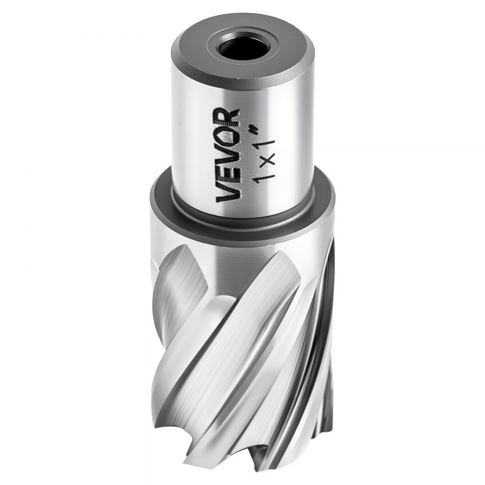 Carottier HSS Arbre Weldon 4 pièces. Foret magnétique diamètre de coupe 25,4 mm, 2 forets avec 2 goupilles de centrage, profondeur de coupe 25,4 mm, 2 coffrets en plastique, pour forets magnétiques, acier, aluminium