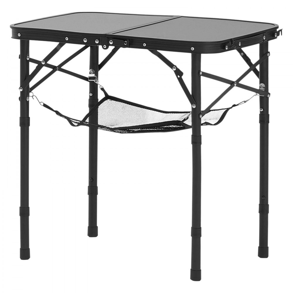 Składany stół Stół bufetowy Przenośny stół uniwersalny Stół z regulacją wysokości 60x40 cm (dla 2-4 osób) z uchwytem do przenoszenia Stół ogrodowy Stół kempingowy na imprezę piknik Kemping BBQ Czarny