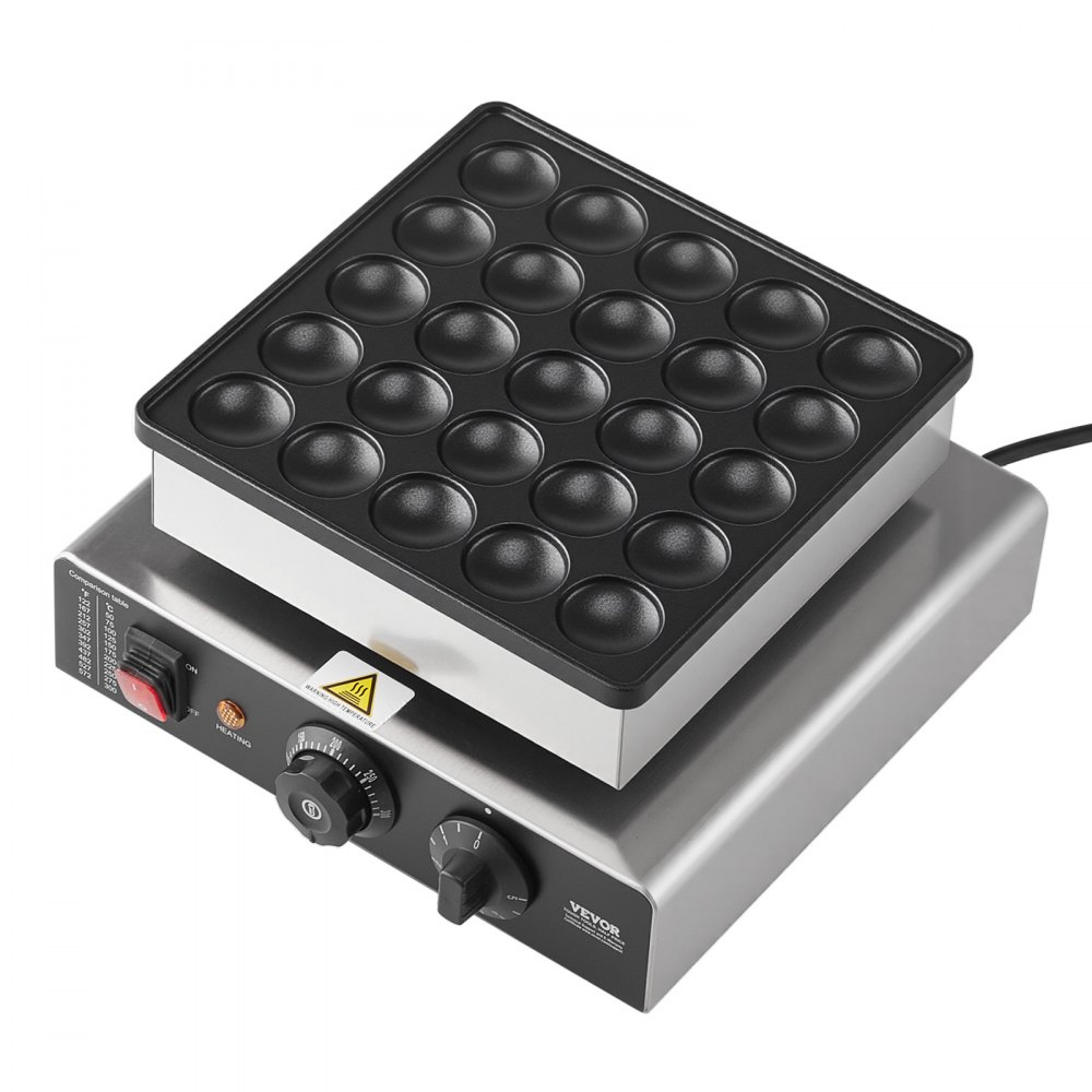 Mini Pancake Maker Dutch Muffin Waffle Iron with 43mm Diameter, Non-Stick Stainless Steel Poffertjes Grill, Electric Mini Pancake Baker for Home Kitchen Restaurant Mini Pancake Maker Dutch Muffin Waffle Iron with 43mm Diameter, Non-Stick Stainless Steel Poffertjes Grill, Electric Mini Pancake Baker for Home Kitchen Restaurant