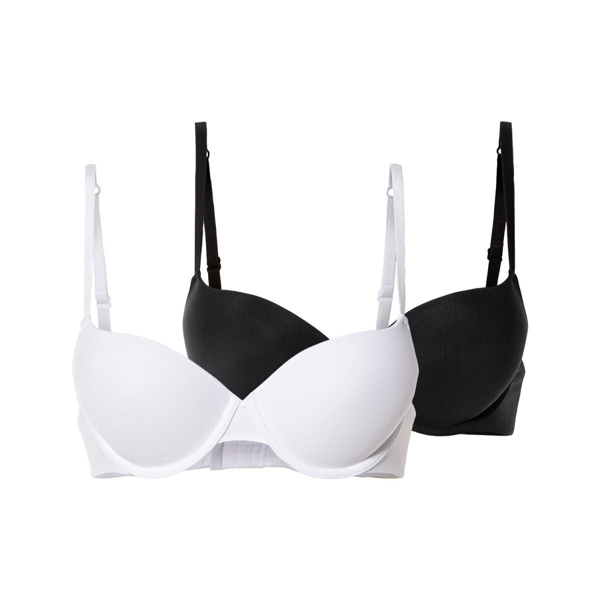 esmara® Damen Push-up-BHs, 2-teilig, mit verstellbaren Trägern