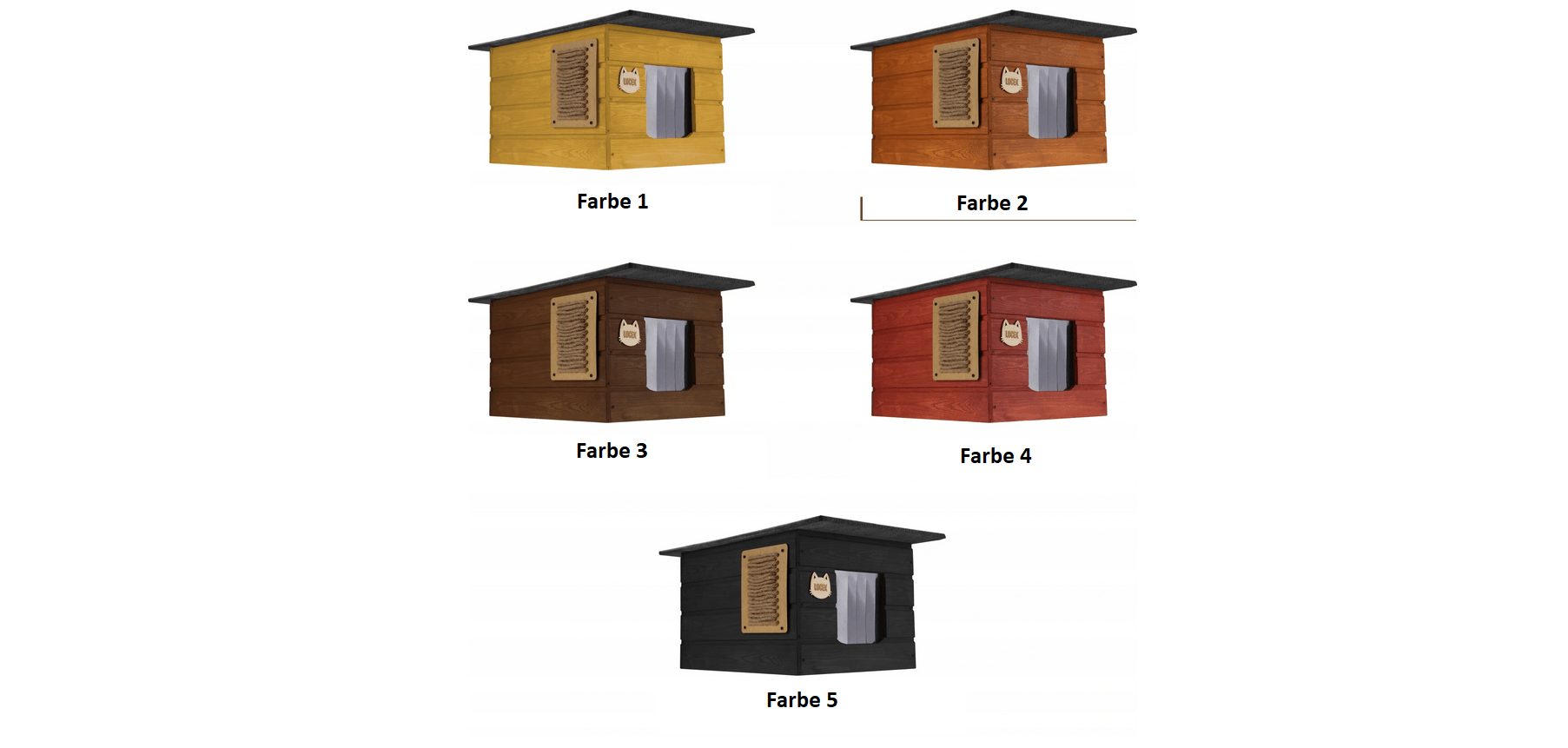 Handmade kit cat house weatherproof with name plate