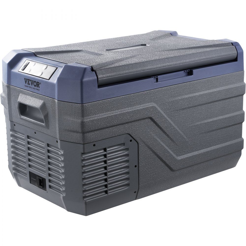 Car Fridge, 12V Car Fridge, Portable 30L Single Zone Freezer with Built-in Lighting, -20°C to 20°C, 12/24V DC and 100-240V AC Compressor Cooler for Outdoor, Camping, RV