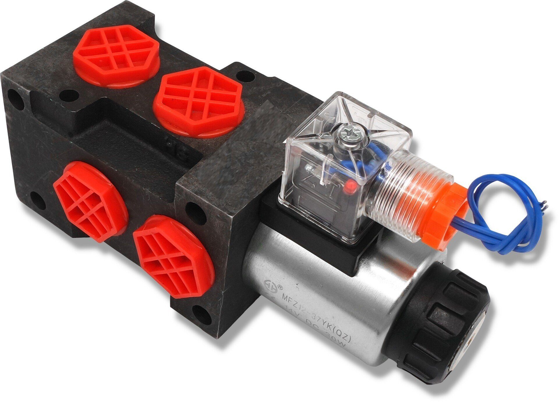 Hydraulic distributor 4 SEK 40L SET Joystick Bowden cable front loader magnetic valve