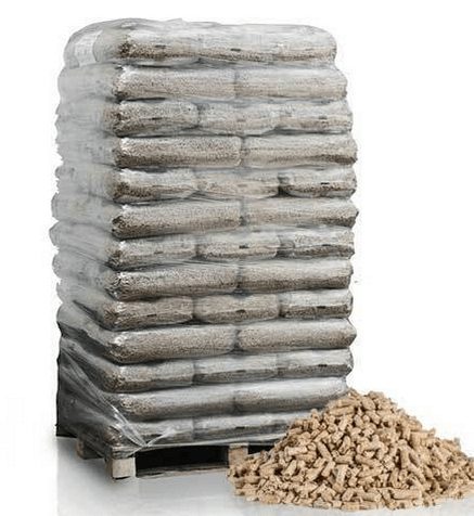 Holzpellets, Hartholz, Sackware, Ofen, 6 mm, 15 kg x 65 Säcke, 975 kg pro Palette