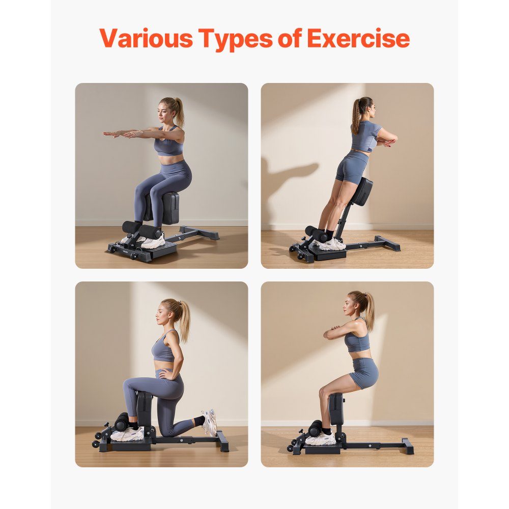 Sissy Squat Machine, Multifunctional Deep Sissy Squat Bench for Leg Muscle Training, Foldable Squat Trainer for Core, Waist, Buttocks, Leg Training Equipment for Home Gym