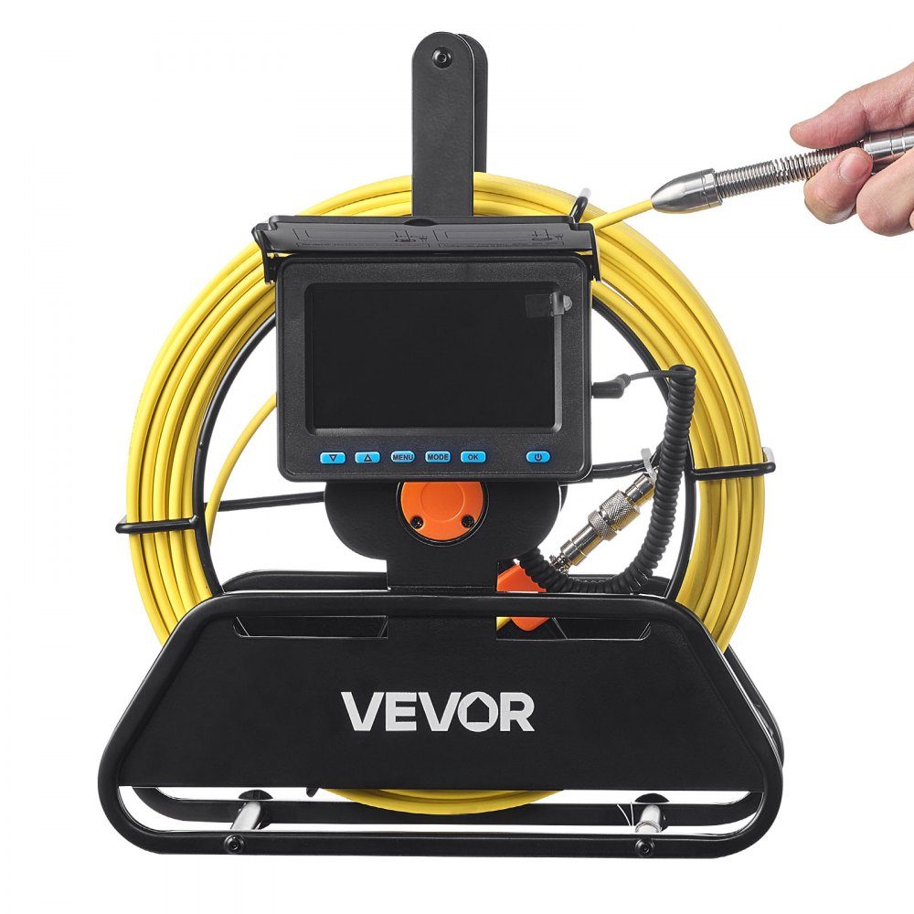 Pipe Camera, 20m Range, 720x480 Sewer Camera, IP68 Waterproof Pipe Inspection Camera with 6 Adjustable LEDs, 4500mAh Battery and 16GB Memory Card for Sewer Pipes and Pipes