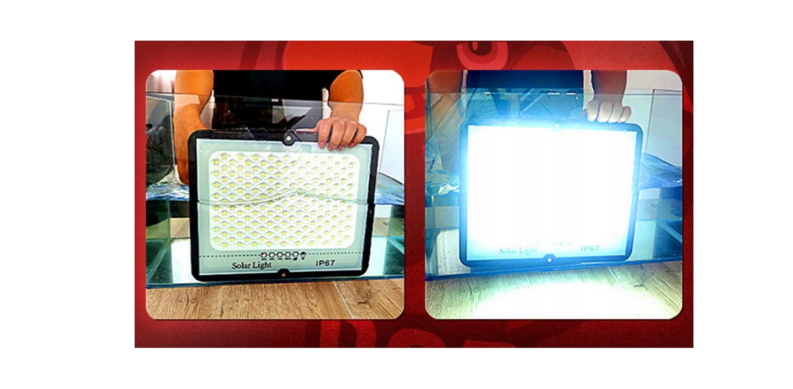 Solarlampe 400W Strahler mit Dämmerungssensor und Fernbedienung XXL Starterset