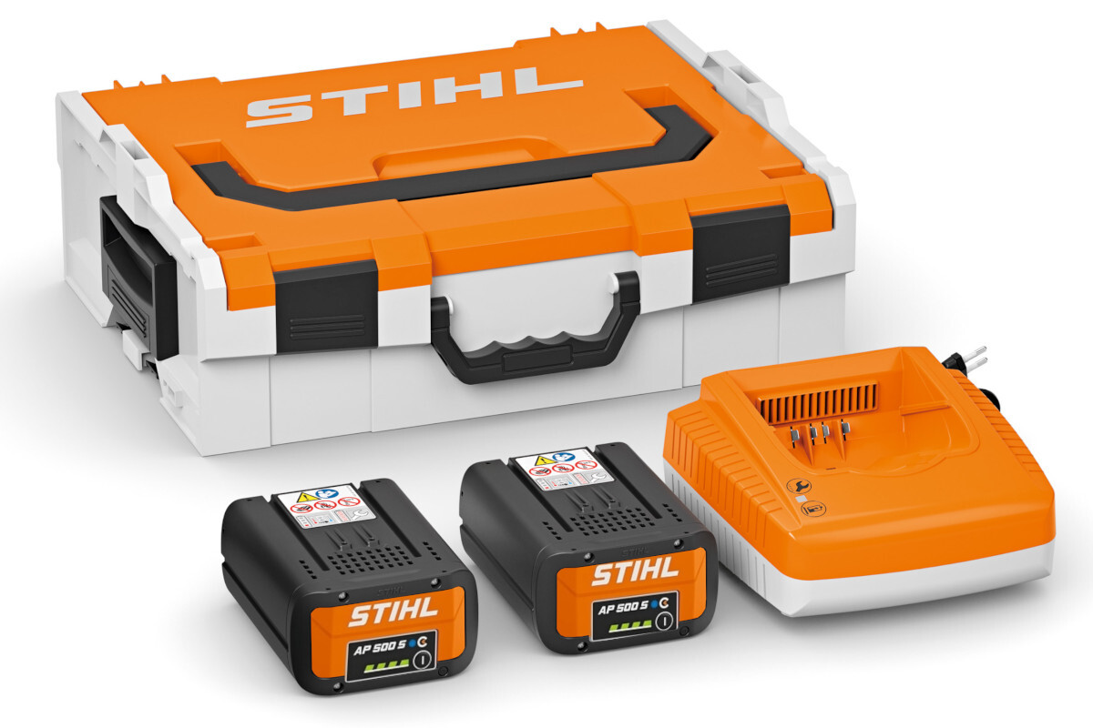 Stihl Power-Box 3 : Set avec 2 batteries AP 500 S et chargeur AL 500 EA012000001 Stihl Power-Box 3 : Set avec 2 batteries AP 500 S et chargeur AL 500 EA012000001