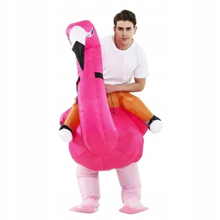 COSTUME DE FLAMANT ROSE GONFLABLE Fête Bonjour Halloween Carnaval