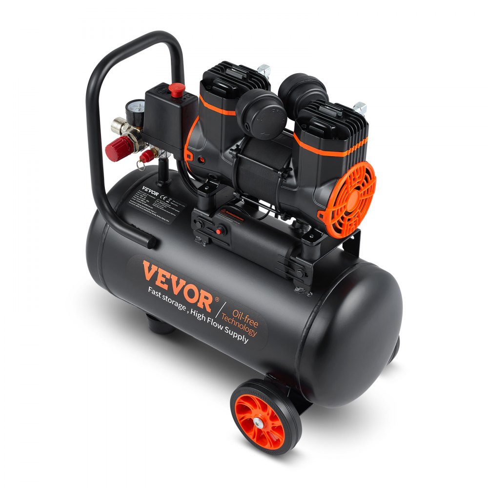 Luchtcompressor van 4,8 gallon, 1,2 pk, 2,2 CFM bij 90 PSI, olievrije luchtcompressortank en maximale druk van 116 PSI, 70 dB ultrastille compressor voor autoreparatie, bandenspanning, spuitverf, spijkeren van houtwerk Luchtcompressor van 4,8 gallon, 1,2 pk, 2,2 CFM bij 90 PSI, olievrije luchtcompressortank en maximale druk van 116 PSI, 70 dB ultrastille compressor voor autoreparatie, bandenspanning, spuitverf, spijkeren van houtwerk