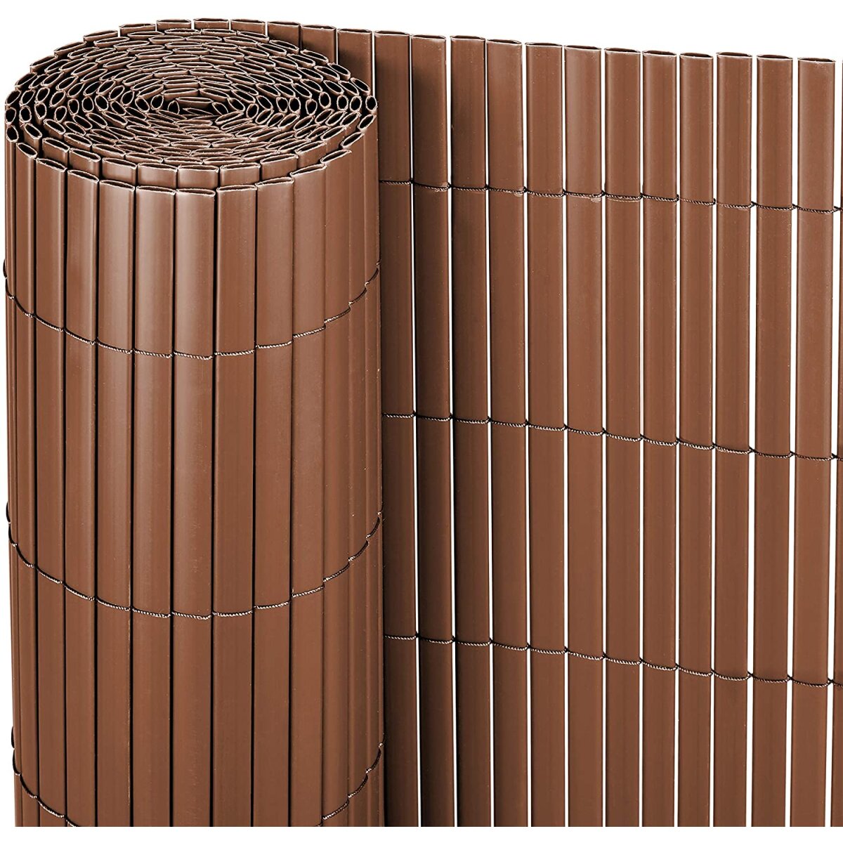 Ribelli privacy mat, made of PVC, 80 x 300 cm, brown