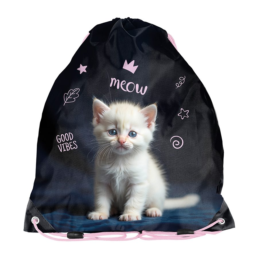 Witte poes schoenentas