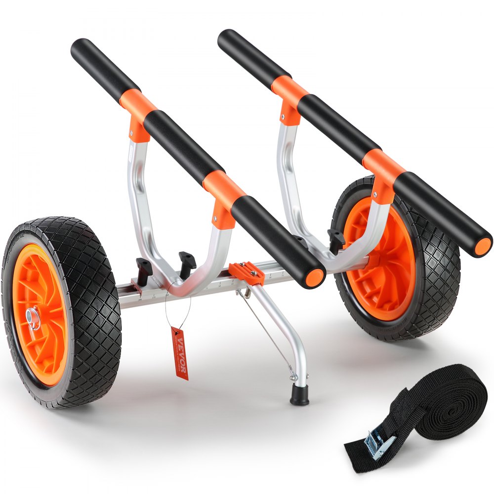 Chariot à kayak chariot à canoë en alliage d'aluminium 800x751x470mm capacité de charge jusqu'à 204kg roues en caoutchouc 30cm 170-440mm réglables pour chariot de bateau chariot de transport de canoë kayak chariot de surf chariot de bateau remorque Chariot à kayak chariot à canoë en alliage d'aluminium 800x751x470mm capacité de charge jusqu'à 204kg roues en caoutchouc 30cm 170-440mm réglables pour chariot de bateau chariot de transport de canoë kayak chariot de surf chariot de bateau remorque