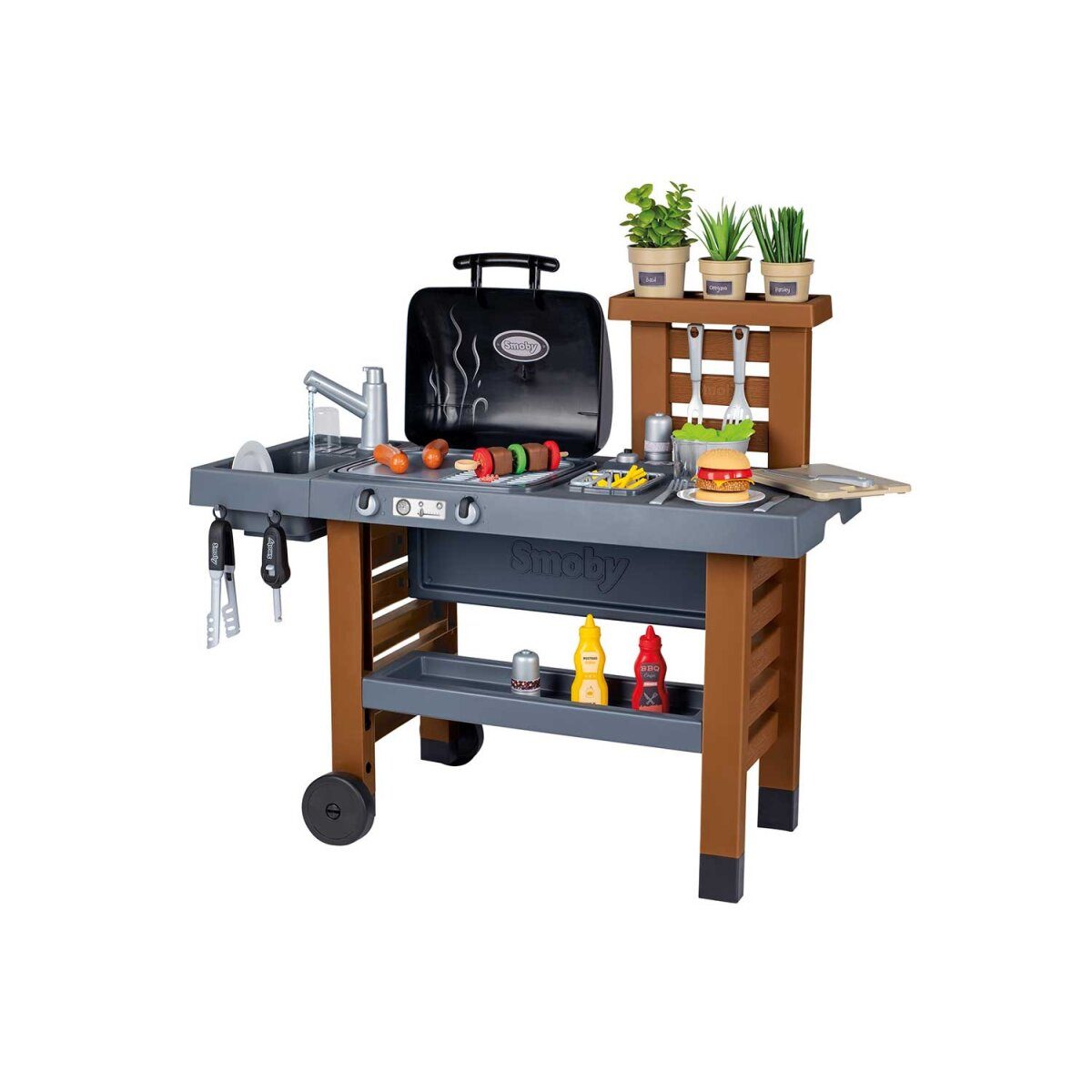 SMOBY Outdoor Gartenspielküche, mit umfangreichem Zubehör