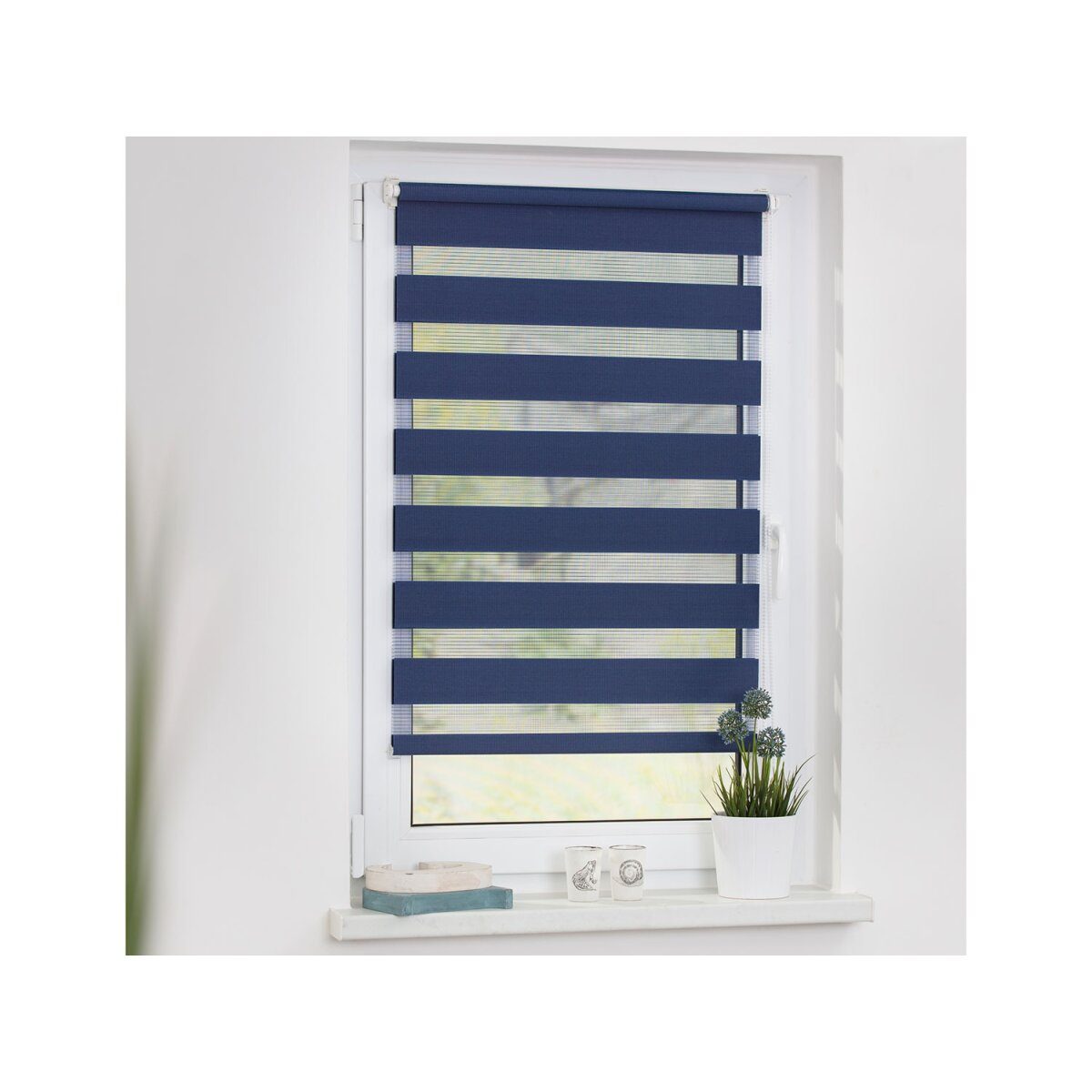 Duo-Rollo Klemmfix, ohne Bohren, gespannt, blickdicht, ab 45 x 150 cm
