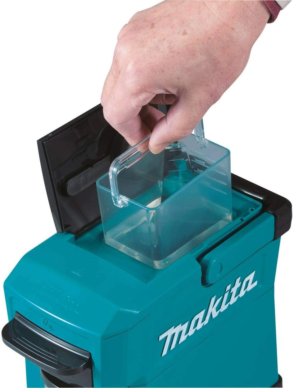 Makita DCM501Z Kaffeemaschine 18 V (ohne Akku, ohne Ladegerät), Schwarz