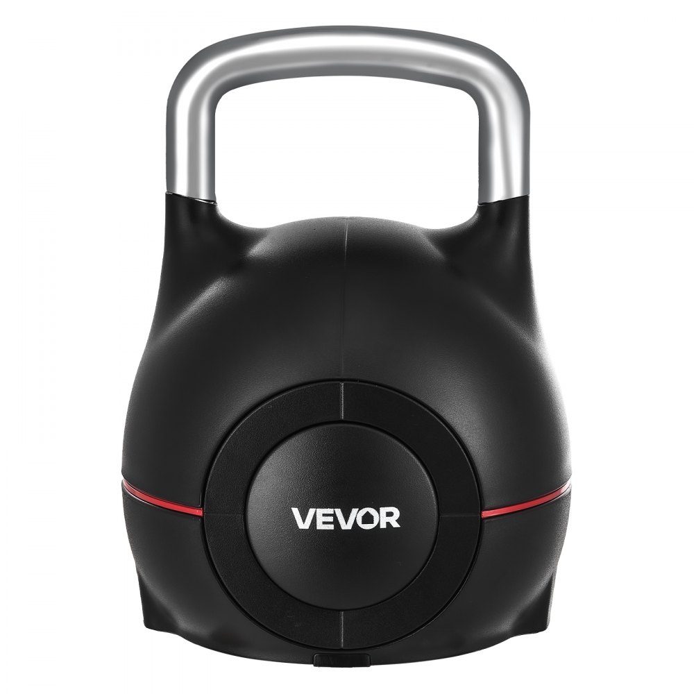 Kettlebell regulowany Kettlebell z 7 poziomami obciążenia (2/5/8/11/14/17/20 kg), hantle wahadłowe wykonane z ABS + odlewanego ciśnieniowo aluminium, do treningu siły chwytu, treningu całego ciała, treningu przekrojowego, czarny