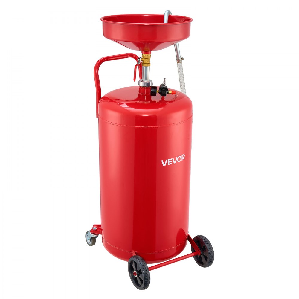 Oil Catch Cart 9 5L, Oil Catch Container met verstelbare trechterhoogte, Oil Catcher met wielen, afvoer voor vloeibare brandstof, Oil Catch Trolley voor autowerkplaats, rood Oil Catch Cart 9 5L, Oil Catch Container met verstelbare trechterhoogte, Oil Catcher met wielen, afvoer voor vloeibare brandstof, Oil Catch Trolley voor autowerkplaats, rood