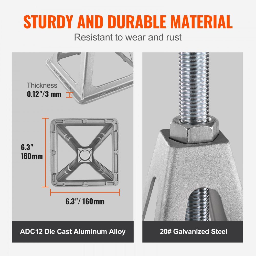 4 Stuk Auto Jack 2.72T Auto Jack Stand Auto Jack 280-435mm Camper Ondersteuning Trailer Jack camper Stabiliserende Ondersteunt