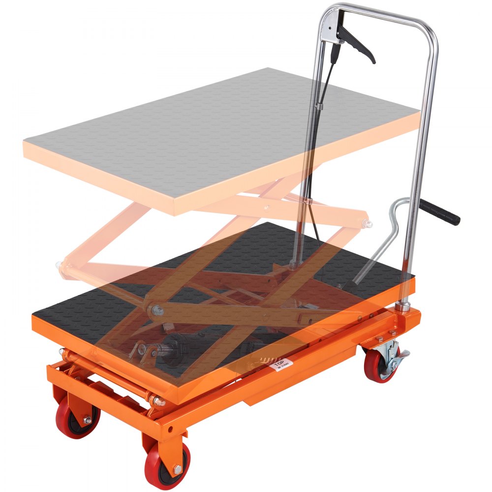 TFD15 Hydraulic Pallet Truck Benchtop Truck 330 Pound Capacity 50 Inch with 4 Wheels and Non-Slip Base for Material Handling and Transport Orange TFD15 Hydraulic Pallet Truck Benchtop Truck 330 Pound Capacity 50 Inch with 4 Wheels and Non-Slip Base for Material Handling and Transport Orange