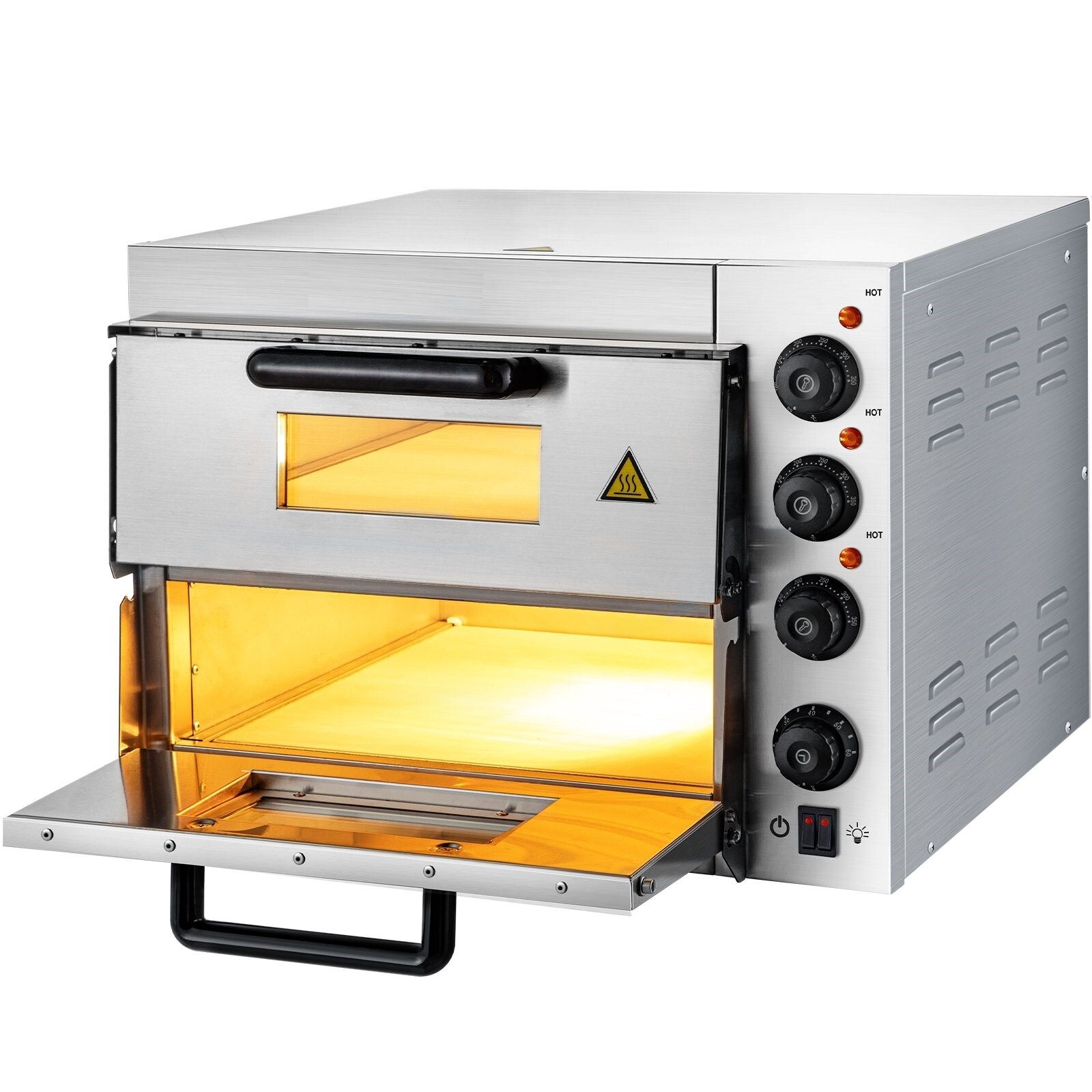 Professional Pizza Oven Pizza Oven Double Layer 50-350°C Stone Oven Oven Bread Kitchen Restaurant Food Truck Bistro