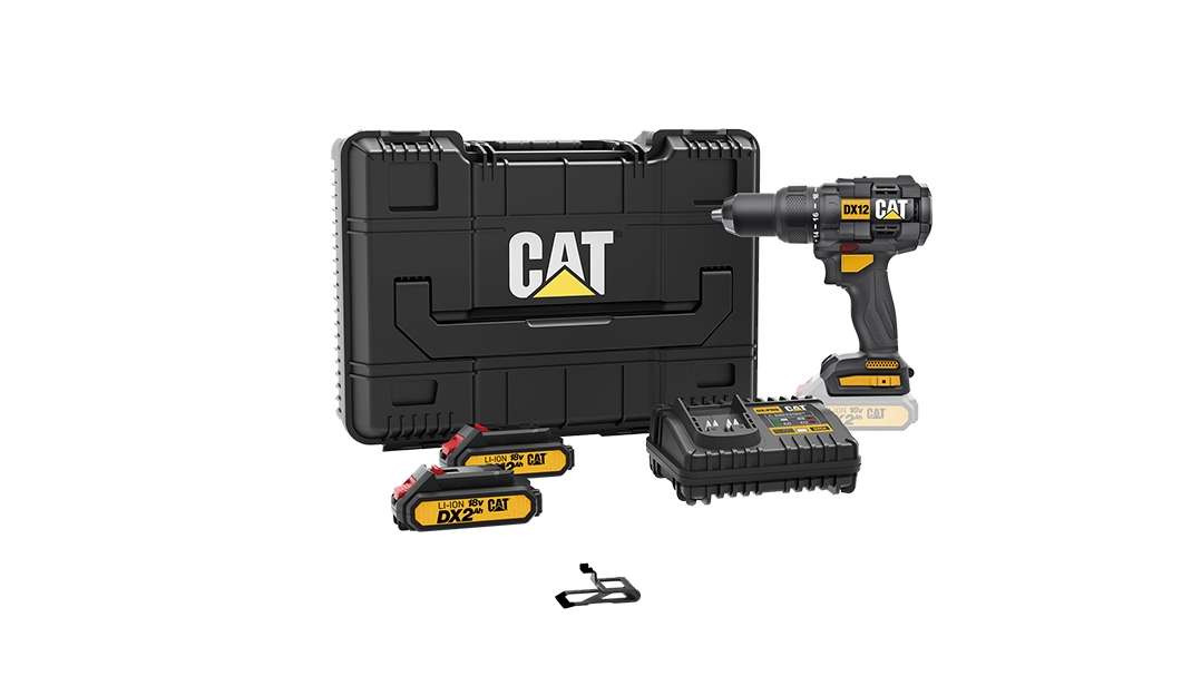 Accuschroevendraaier borstelloze borstelloze boormachine CAT DX12 18V 65Nm set in koffer