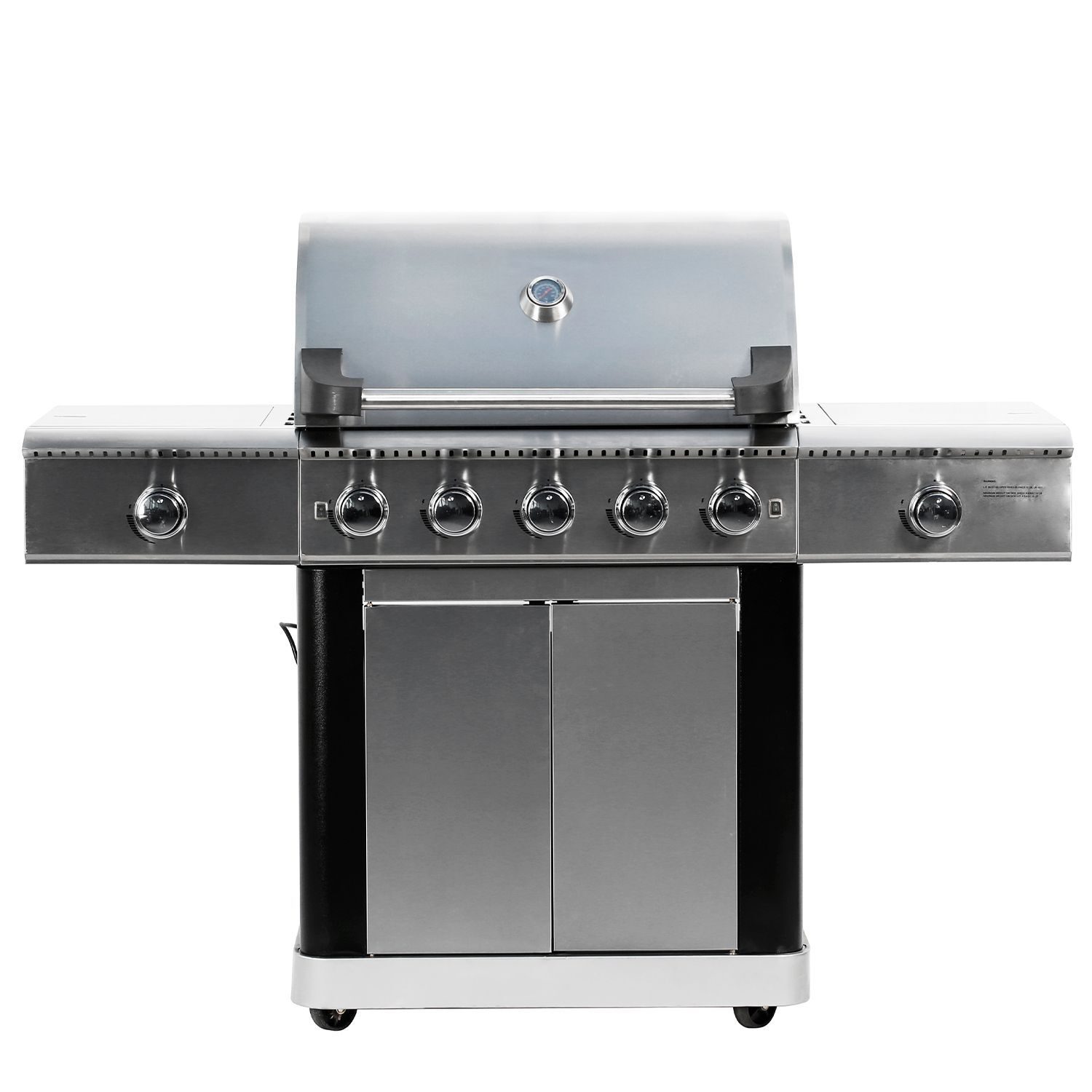 Gasgrill 5+2 BBQ Grillwagen Edelstahlbrenner mit 2 Seitenbrennern