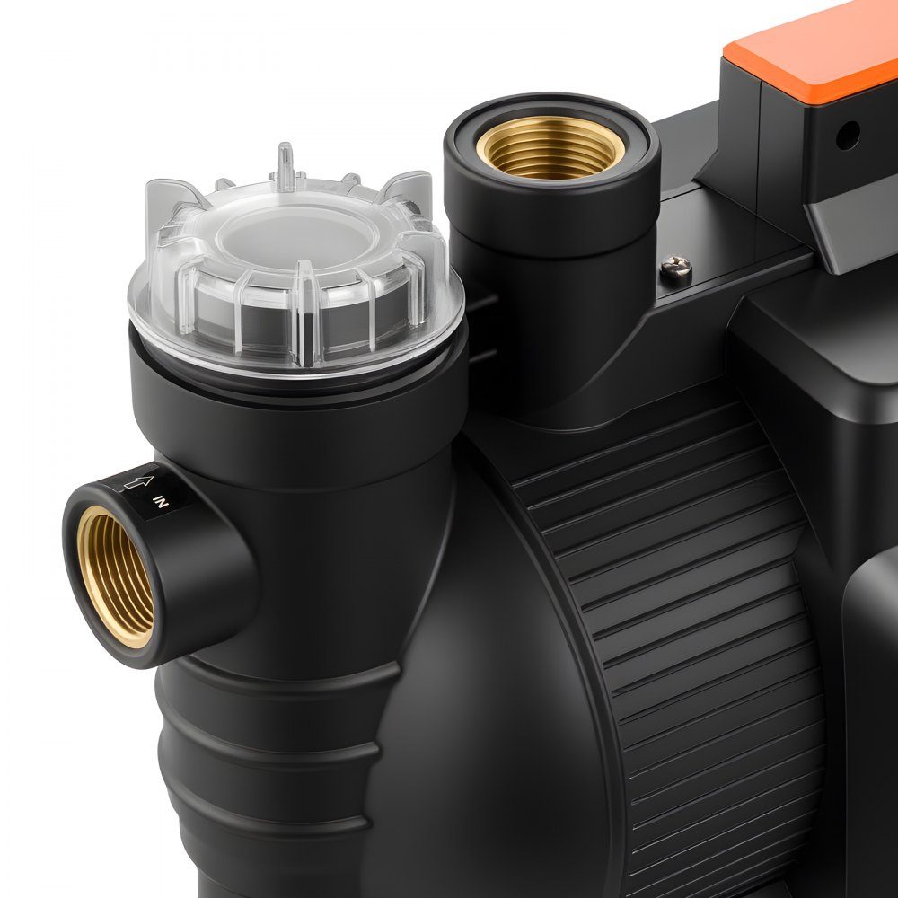 Gartenpumpe 1300 W, Bewässerungspumpe max. Förderleistung 4800 L/h, PP-Strahlpumpe, Saugpumpe mit 48 m Förderhöhe, intelligente elektronische Steuerung, für Gartenbewässerung und Rasensprinkler