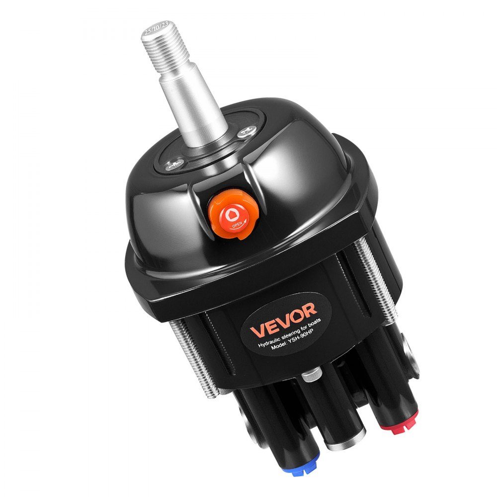 Outboard Hydraulic Steering Kit, 70kW (90HP) Hydraulic Steering Pump and Cylinder, 6.9MPa Working Pressure, Aluminum Alloy Housing, Check Valve, for Outboard Motors, Fishing and Sailboats