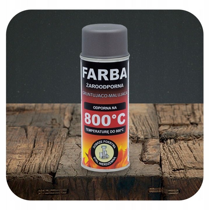 Farba w sprayu żaroodporna HANSA® – szara, 800°C, 400 ml Farba w sprayu żaroodporna HANSA® – szara, 800°C, 400 ml