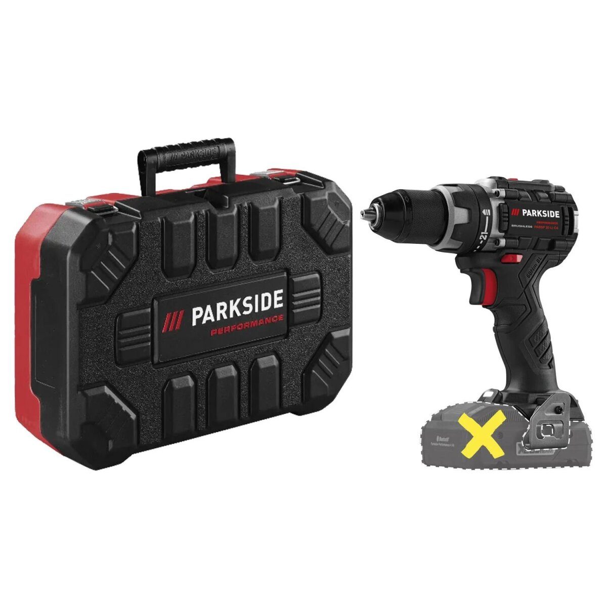 Wiertarko-wkrętarka akumulatorowa PARKSIDE PERFORMANCE® 20 V »PABSP 20 Li C4«, bez akumulatora – bez ładowarki