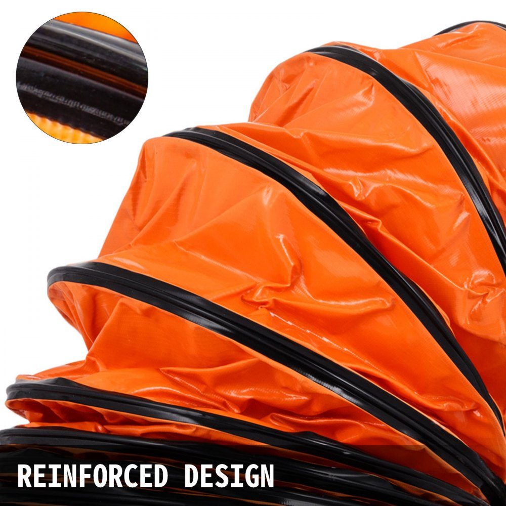 6kg air transport hose, 7.6m warm air hose, -20-180°F ventilation hose, 35 x 34 x 26cm construction site hose