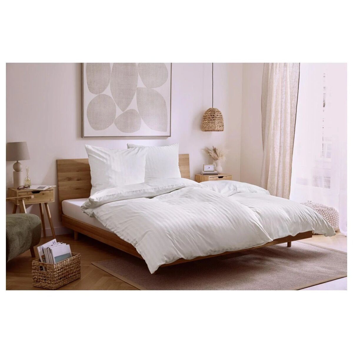 LIVARNO® Luxus-Satin-Spannbettlaken, 140-160x200x27cm, weiß