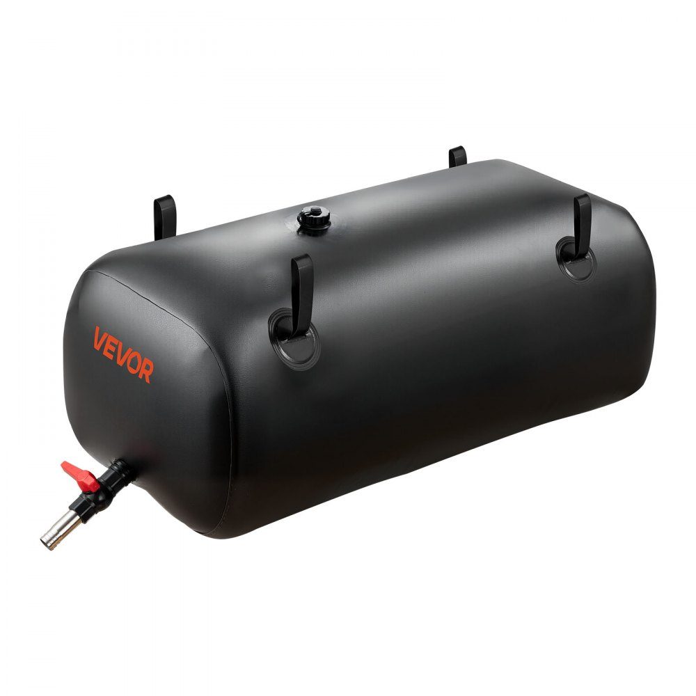 Vessie de stockage d'eau, sac à eau 113 L avec robinet, sac à eau pliable et portable en PVC 1000D, stockage d'eau pour système d'irrigation, résistance à la sécheresse et aux catastrophes, noir