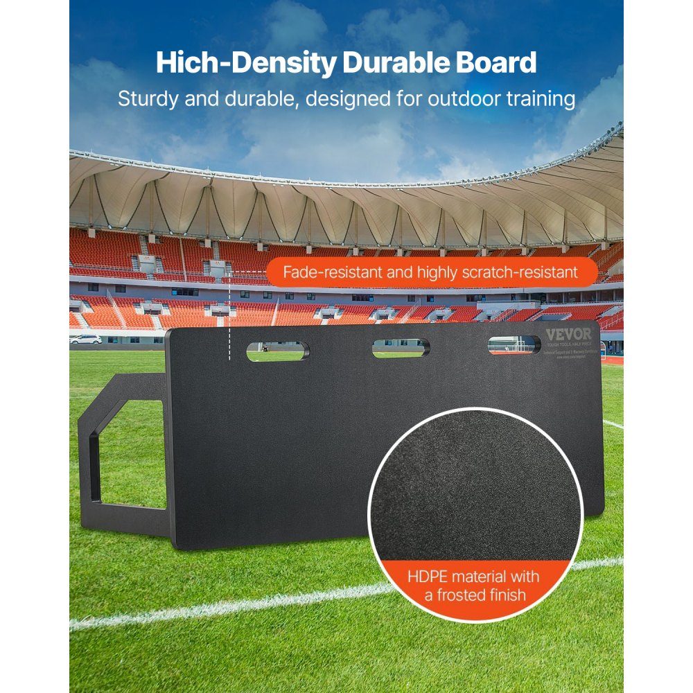 Voetbal Rebound Board Draagbaar Bounce Board 100x40cm HDPE Rebounder Muur Rebound Apparatuur Kinderen & Tieners Trainingsbord Rebounder Kicker voor Voetbaltraining Zwart