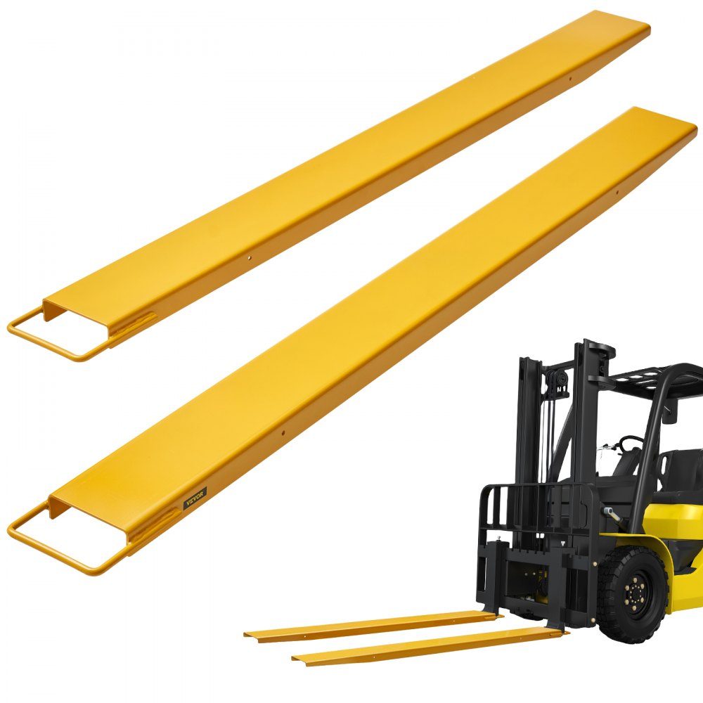 Set of 2 Fork Extensions, 1820mm Tine Extension, 1,815 Ton Capacity Forks, Q235 Carbon Steel, One Piece Design, Pallet Fork Extension, Compatible mit 127-mm-Gabeln – Part No. HT-22979