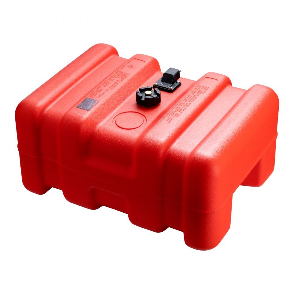 Marine Fuel Tank 55L Portable Outboard Engine Boat Tank Plastic Outboard Marine Boat Fuel Tank with Hose Easy to Carry for Yacht Fishing Boat Deck Boat Red