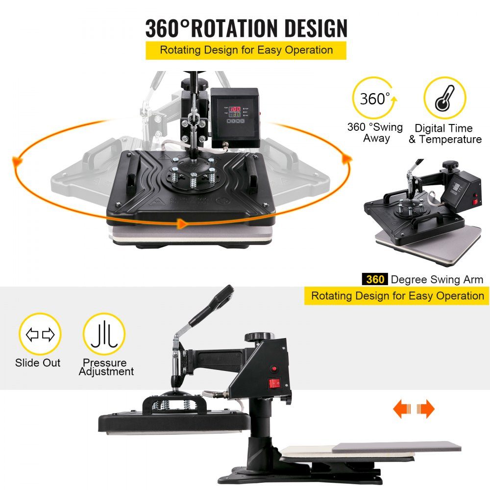 5 in 1 Heat Press 863.6mm Vinyl Cutting Plotter Crafts Printer with Table