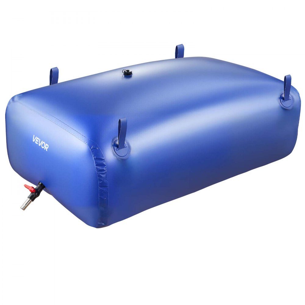Conteneur de stockage de vessie d'eau 540 L, sac de stockage d'eau en PVC 1000D durable, vessie de stockage d'eau, idéal pour le camping, l'arrosage du jardin, les camping-cars et les urgences, bleu