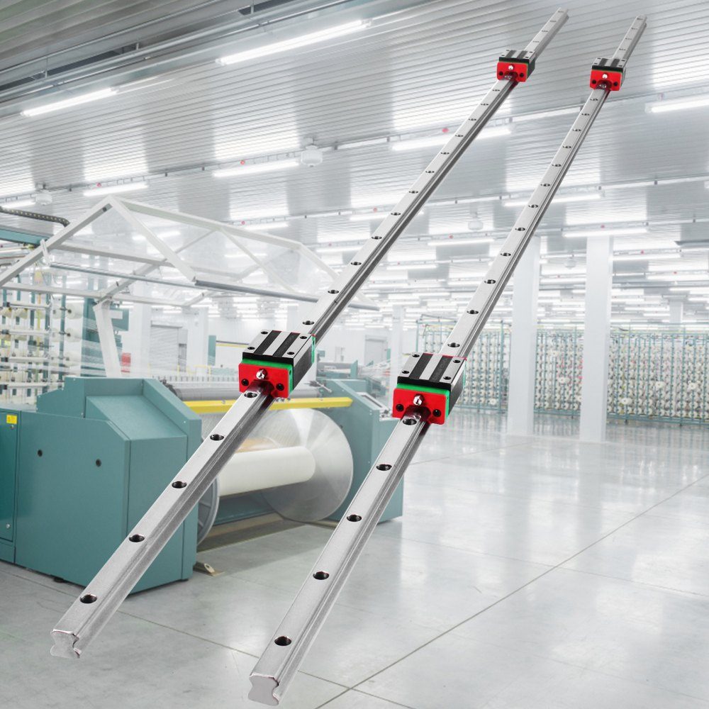 Rail linéaire 15CA, jeu de glissières à roulement linéaire avec 2 arbres de rail 20 de 1500 mm et 4 blocs de patins de roulement