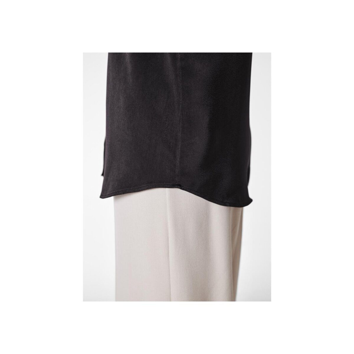 esmara® Damen Bluse, in matter Satin-Qualität (Schwarz, 44)