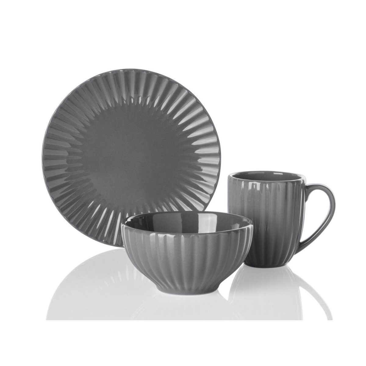 LIVARNO HOME Service de table en grès 18 pièces (gris)
