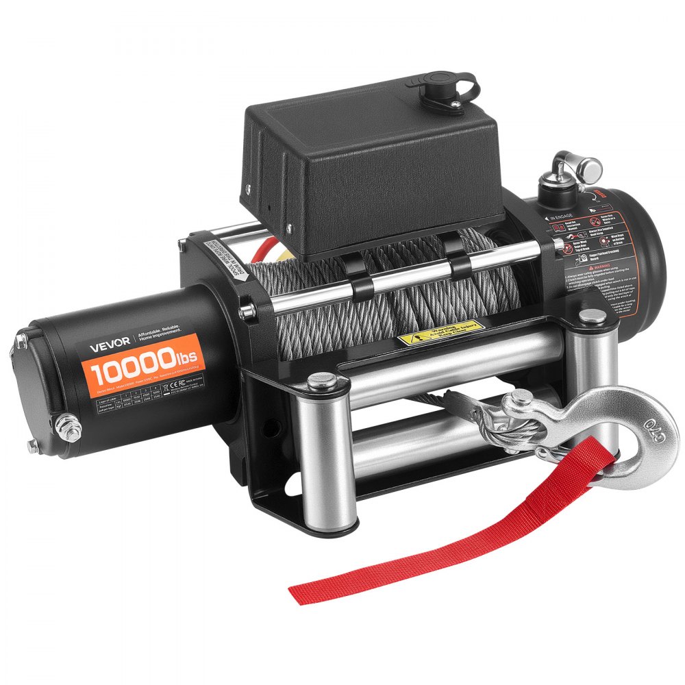 Elektrische Winde, 4500 kg 12 V DC LKW-Winde mit Φ8,3 mm x 19,8 m Stahlkabel, kabellose und kabelgebundene Fernbedienung, IP55 zum Ziehen von SUV, Jeep, Anhänger, Boot, Geländefahrzeug Elektrische Winde, 4500 kg 12 V DC LKW-Winde mit Φ8,3 mm x 19,8 m Stahlkabel, kabellose und kabelgebundene Fernbedienung, IP55 zum Ziehen von SUV, Jeep, Anhänger, Boot, Geländefahrzeug