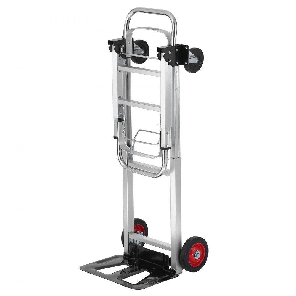 2 in 1 opvouwbare steekwagen 0,6243 kg laadvermogen transportwagen aluminiumlegering koolstofstaal steekwagen platformwagen voor laden en transporttaken binnen en buiten