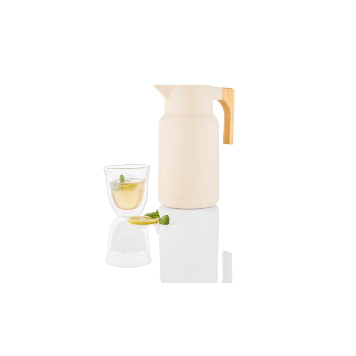 Pichet isotherme LIVARNO Home avec manche en bois (chêne français)