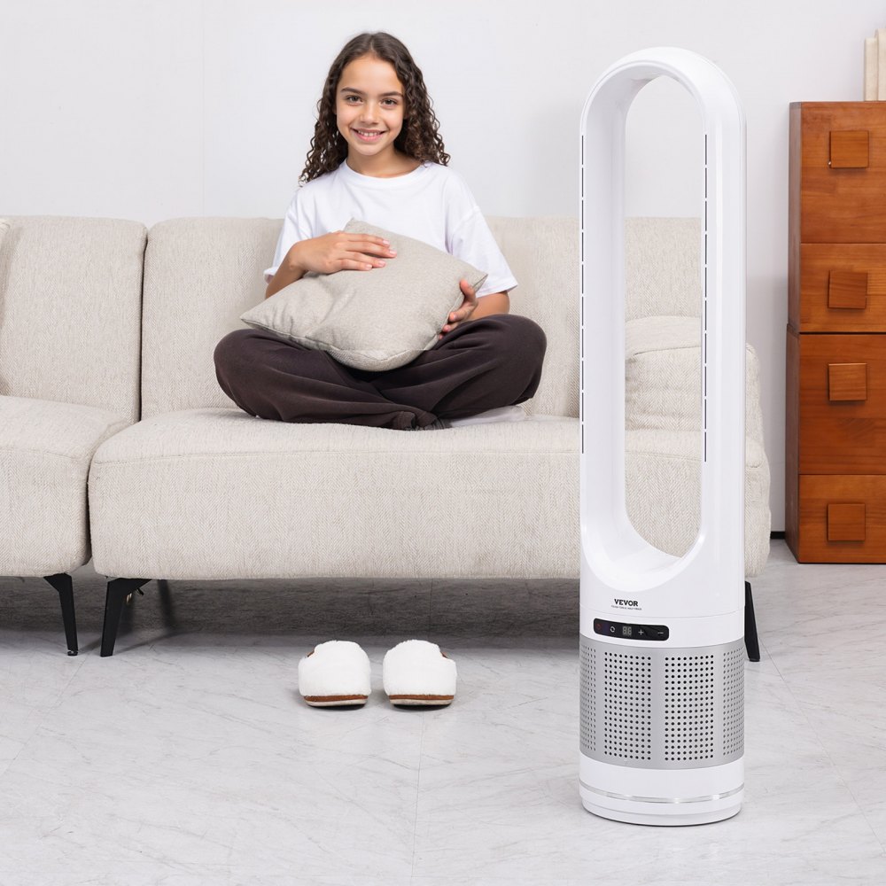 Torenventilator zonder blad, snelle ventilator op voetstuk van 4,7 m/s, 80° oscillerende ventilatoren met 8 snelheden, timer van 8 uur, H13 HEPA-filtering, afstandsbediening en luchtzuiveringsmodus Torenventilator zonder blad, snelle ventilator op voetstuk van 4,7 m/s, 80° oscillerende ventilatoren met 8 snelheden, timer van 8 uur, H13 HEPA-filtering, afstandsbediening en luchtzuiveringsmodus