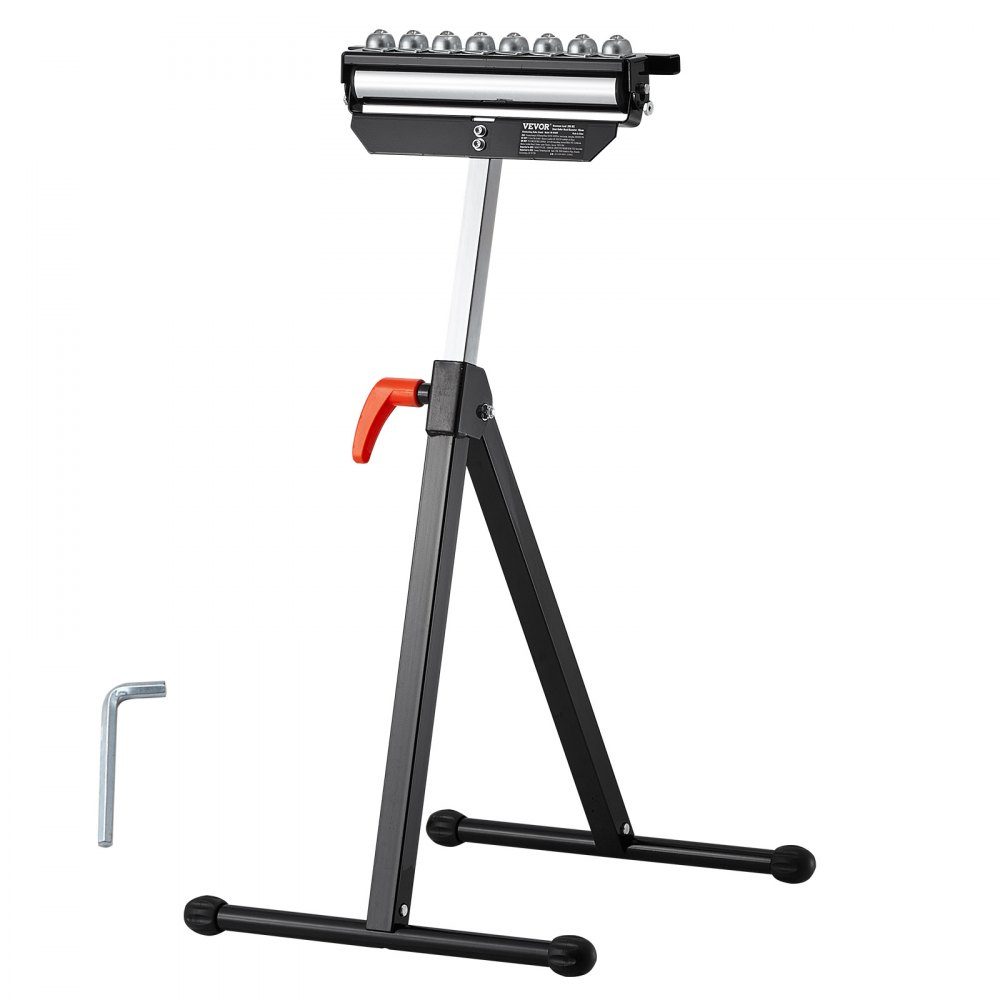 3 in 1 Roll Stand 136kg 68-108cm Height Adjustable Roll Stand with 11.5" Polished Multi-Directional Roll Head for Table Saw Spout Woodworking Extension Support
