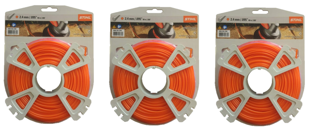 3x oryginalna żyłka tnąca Stihl w rolce 2,4 mm z 86m 00009302641